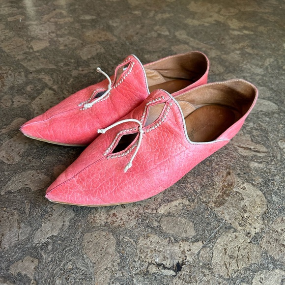 VGUC Free People St. Lucia leather flats, coral, size 38 - Picture 3 of 6